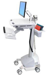 Styleview Emr LCD Cart SLA Powered Arm (white/  Grey And Polished Aluminum) CHE