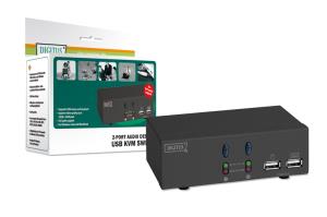 KVM Switch USB 1 User, 2 Pc +audio - W/o Cables (dc11403)