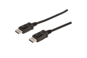 DisplayPort connection cable, DP M/M, 1m w/interlock, Ultra HD 4K black