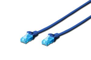Patch cable Copper conductor - Cat 5e - U-UTP - Snagless - 50cm - Blue