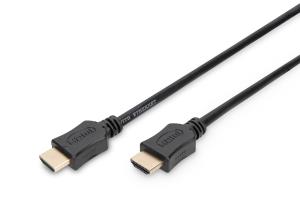 ASSMANN HDMI High Speed connection cable, type A M/M, 10m w/Ethernet, Full HD 60p, gold black