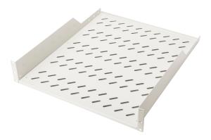 2U rack mount fixed shelf vented, color grey (RAL 7035), up to 25 kg, 85x483x550 mm