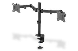 Univer.dual Monitor Clamp Mount 17-32in 2x 8kg (max.) Black