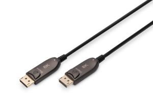 DisplayPort AOC hybrid-fiber connection cable M/M UHD 8K@60Hz, CE, black 20m