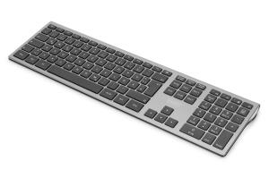 Wireless keyboard 2.4 GHz, ABS, grey Qwertzu German