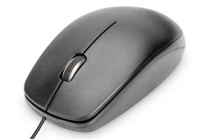 Wired USB Optical Mouse 3D, 1000 dpi, black