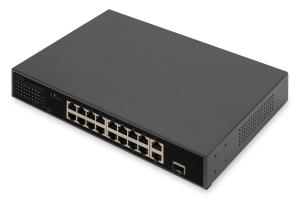 PoE Switch 16 Port 10/100 Mbps 16 x10/100Mbps PoE RJ45 Ports,1x GE RJ45,1x SFP