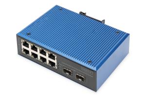 Industrial 8+2-port Fast Ethernet Poe Switch 8 Port Poe Fe Rj45 2 Ge Sfp Ports