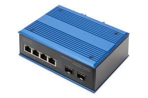 Industrial 4+2 -Port Gigabit Ethernet Switch 4 Port GE RJ 54 2 GE SFP Port