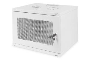 7U wall mounting cabinet SOHO unmounted 370x540x400 mm perforated front door grey