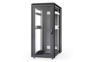 26U network cabinet - Unique 1342x600x1000mm no side panels black