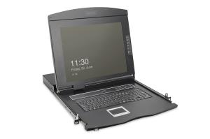 Modulare Konsole with 19in TFT 48.3cm 8Port KVM Touch 8x HDMI. HD Resolution - CH Keyboard