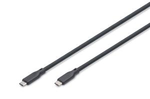 USB Silicone connection cable USB-C - USB-C USB 4.0 Gen3 40G 240W 8K - 1m black