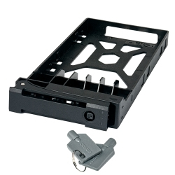 2.5in HDD Tray With Key Lock And Two Keys, Black And Plastic