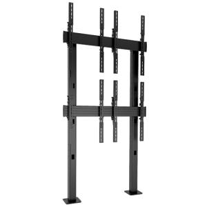 Fusion&trade 2 X 2 Portrait Micro-adjustable Large Bolt-down Freestanding Video Wall