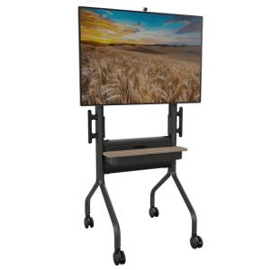 Voyager Manual Height Adjustable Av Cart Black