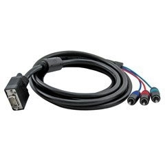 Hd-15 Male To 3 Rca Male Breakout Cable 6ft