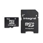 Integral Micro Sdhc/xc Card Class 10 With Adaptor 16GB