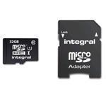 Integral Micro Sdhc/xc Card Class 10 With Adaptor 32GB
