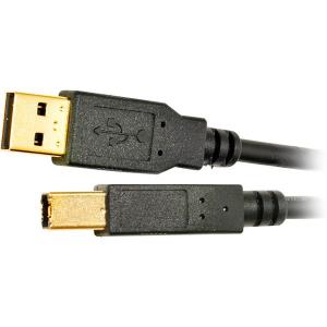 Gold Plated USB Cable USBa To USB B 2m Black