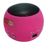 Logon Portable Mini Speaker With Micro Sd / Sdhc Slot Pink