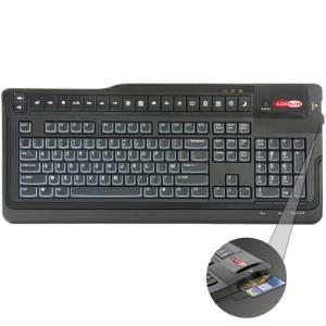 Keyboard With Integrated Eid/atm Reader Azerty USB