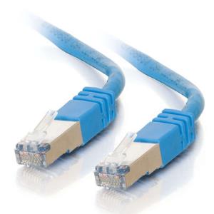 Patch cable - Cat 5e - SF/UTP - Snagless - 15cm - Blue