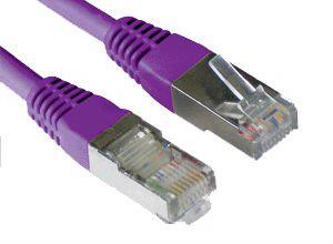 Patch cable - Cat 5e - SF/UTP - Snagless - 50cm - Purple