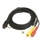 Video Camera Cable 3 Channels 3.5 To 3x Rca Male - 5.0m