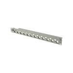 Staggered Patchpanel 24-port Keystone - Shielded - Grey