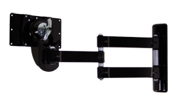 LCD Screen Wall Mount With Dual Articulated Arm - Medium Black