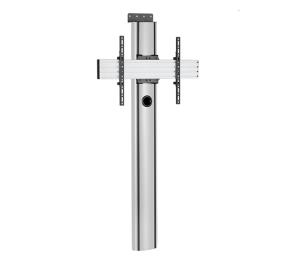 Premium Floor-to-wall Single Screen Uc Stand (vesa 600 X 400) - 1.4m , Black & Silver