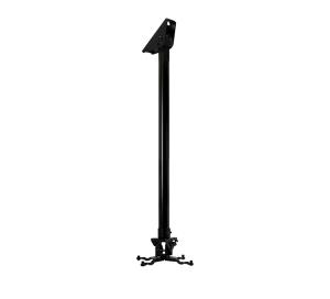 Fixed Drop Projector Ceiling Mount With Micro-adjustment - 0.5m Pole Black