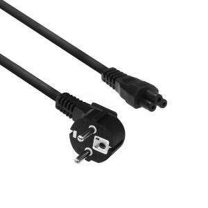 Power Cord Mains Connector Cee7/7 Male (angled) - C5 Black 2m