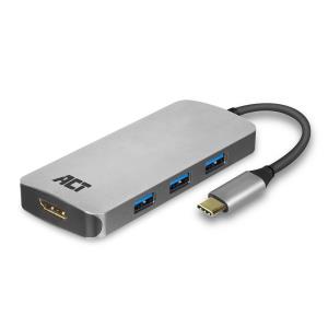 USB-C to HDMI Female Multiport Adapter 4K 4x USB-A PD Pass Through