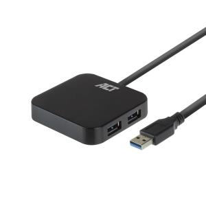USB Hub 3.2 4x USB-A with Power Supply Black