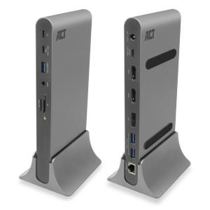 USB-C Docking Station 3 Monitor 2x HDMI 1x DisplayPort Ethernet USB-C 3x USB-A Card Reader Audio