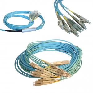 Preconnected Fiber Optic Link Microcables Om3 Fan-out 6 Lc-lc Duplex 20 M