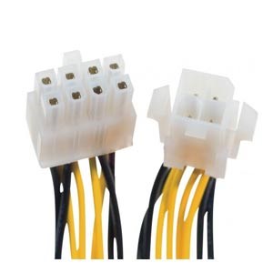 Power Cable 4 Pin Male To 8 Pin Female - 10cm
