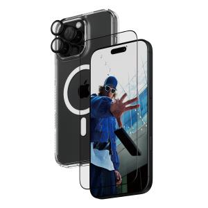 3-in-1 Protection Bundle - Clear - for iPhone 16 Pro Max