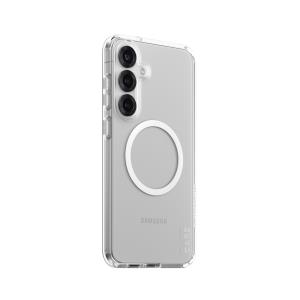 CARE by PanzerGlass Flagship Case Transparent Urban Combat with White QI Compatible Samsung S25 Plus