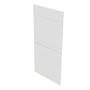 Side Panel - Horizontally Split - 1200mm - 47u  - White