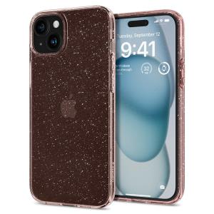 iPhone 15 6.1in Case Liquid Crystal Glitter Rose Quartz