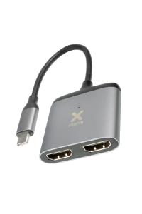 Hub USB-c 2x Hdmi Grey