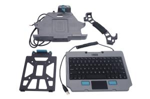 Kit: Samsung Galaxy Tab Active Pro Docking Station (7160-1418-00) W/handstrap (7160-1465-00) Rugged Lite Keyboard - Quick Release Keyboard Cradle