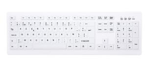 AK-C8100F-FUS Hygiene Desktop Fully Sealed Watertight - Keyboard - Wireless - White - Azerty Belgian